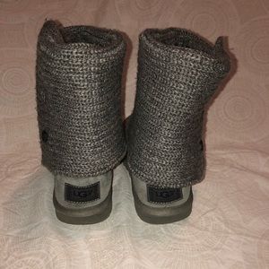 UGG Gray Knit Boots